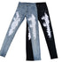 Individuality Printed Men's Jeans Elasticity Slim Fit Straight Pants